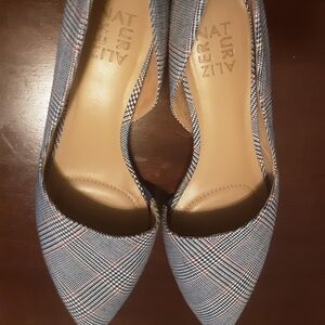 Naturalizer Women's Checkered Flats - Blue and Tan